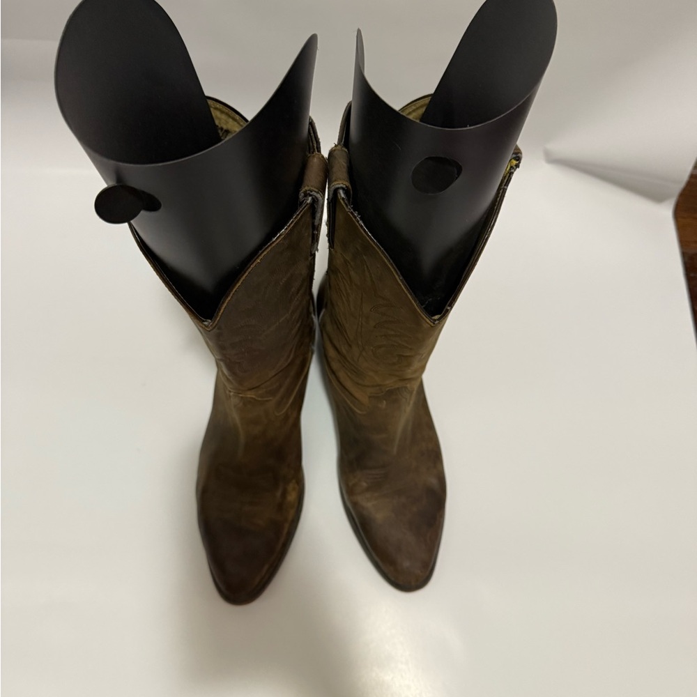 Durango Brown Leather Heeled Western Boots